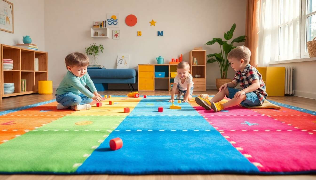 Tapis de jeu éducatifs, excellente idée cadeau pour les enfants âgés de 4 ans