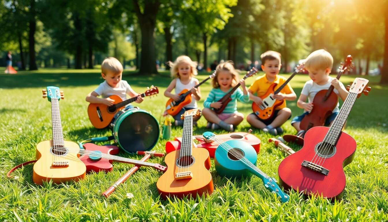 Instruments de musique jouets à choisir pour un enfant âgé de 4 ans
