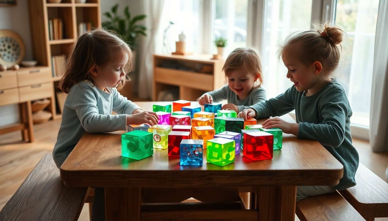 Cubes sensoriels et tactiles, le meilleur outil pédagogique pour les enfants âgés de 5 ans