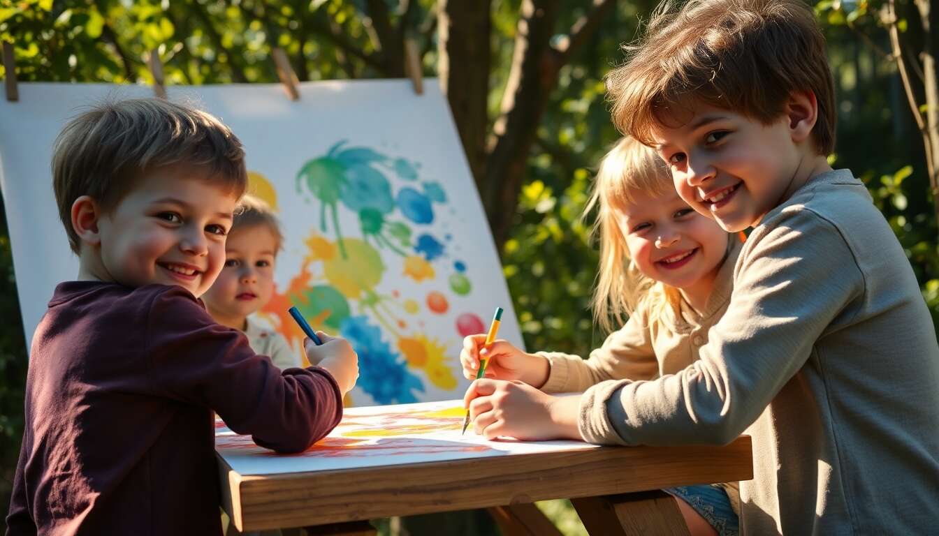 Peintures magiques à l'eau, une activité créative pour les enfants âgés de 6 ans