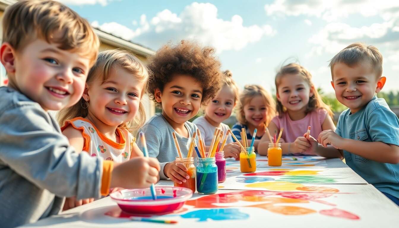 Peintures magiques à l'eau, une activité artistique préférée des enfants âgés de 6 ans