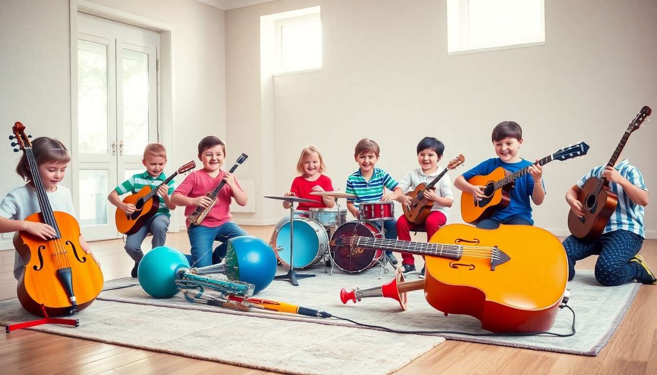 Instruments de musique pour enfants : organisez un concert improvisé