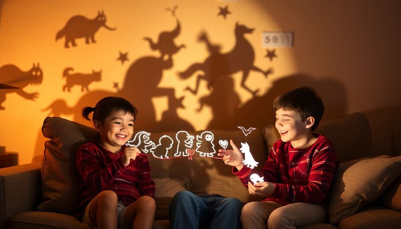 Jeux d'ombres chinoises, une merveilleuse activité récréative pour les enfants âgés de 6 ans