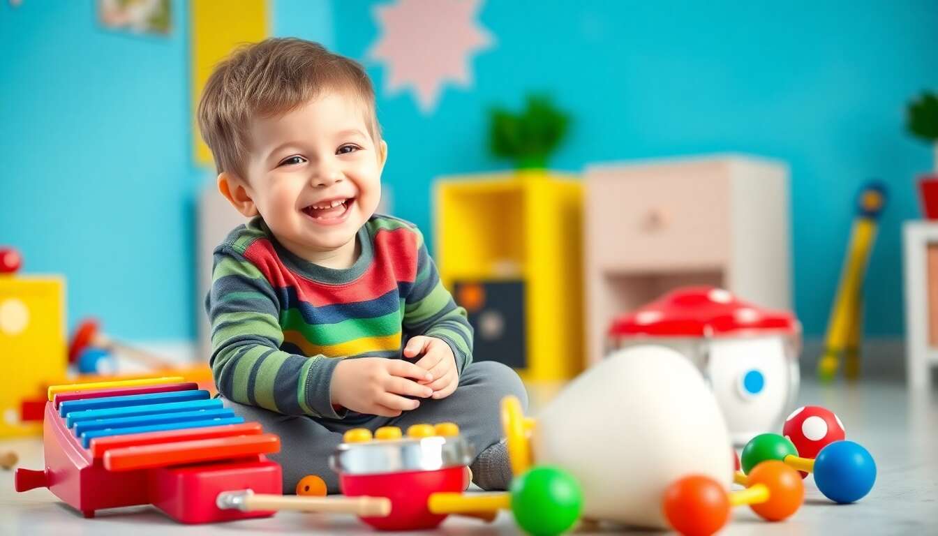 Instruments de musique jouets à offrir à un enfant âgé de 4 ans