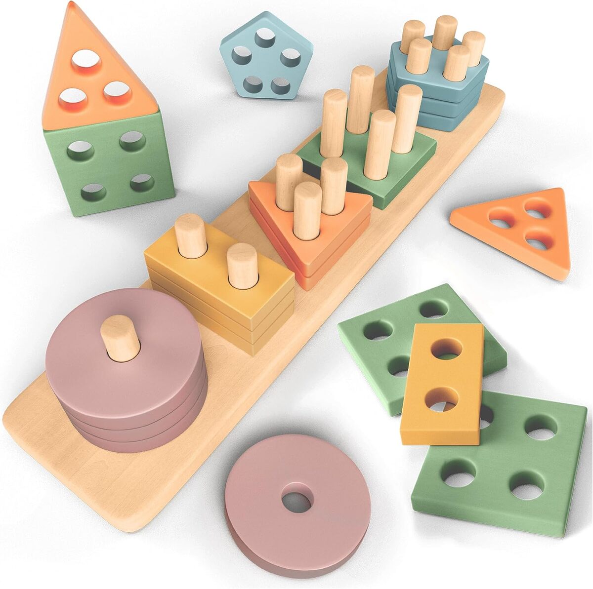 Test des jouets montessori Sweety Fox à empiler : développement en couleurs pastel pour les tout-petits