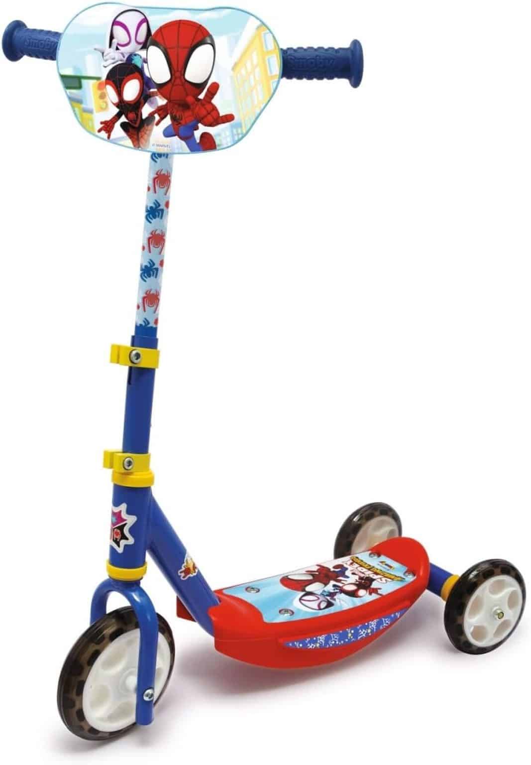 Smoby Cars – Trottinette 2 Roues Pliable, Roues Silencieuses, Guidon Réglable Jusqu’à 83 Cm, Dès 5 Ans – Rouge – 750337