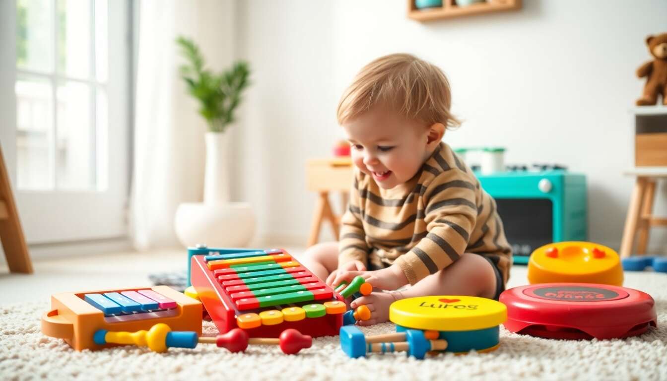 Instruments de musique jouets à offrir à un enfant âgé de 3 ans