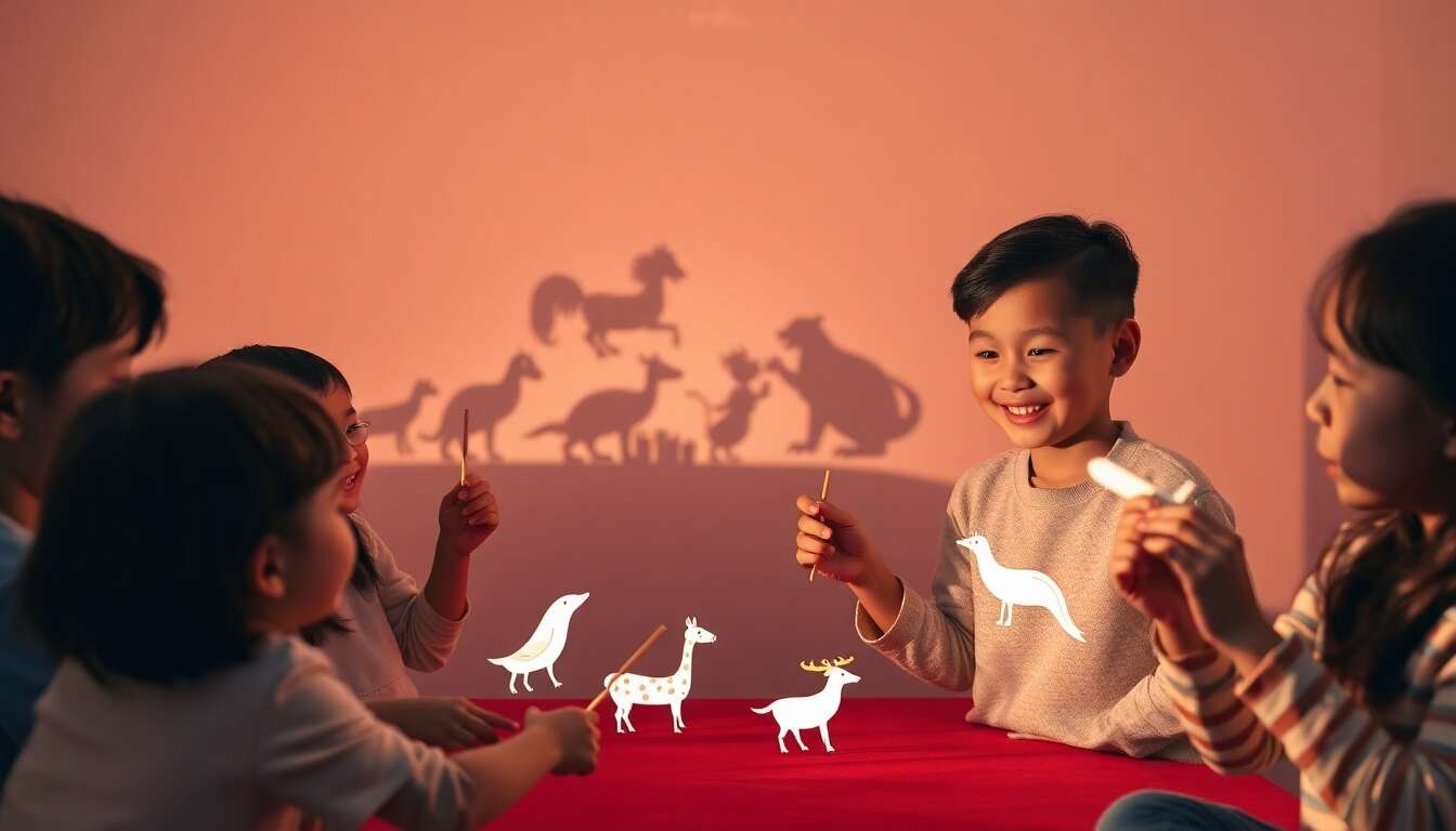 Jeux d'ombres chinoises, une activité ludique et éducative pour les enfants de 6 ans