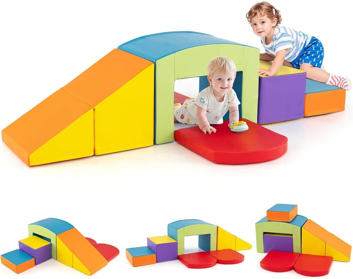 Test des modules de motricité multicolores GOPLUS 7 pcs pour bébé
