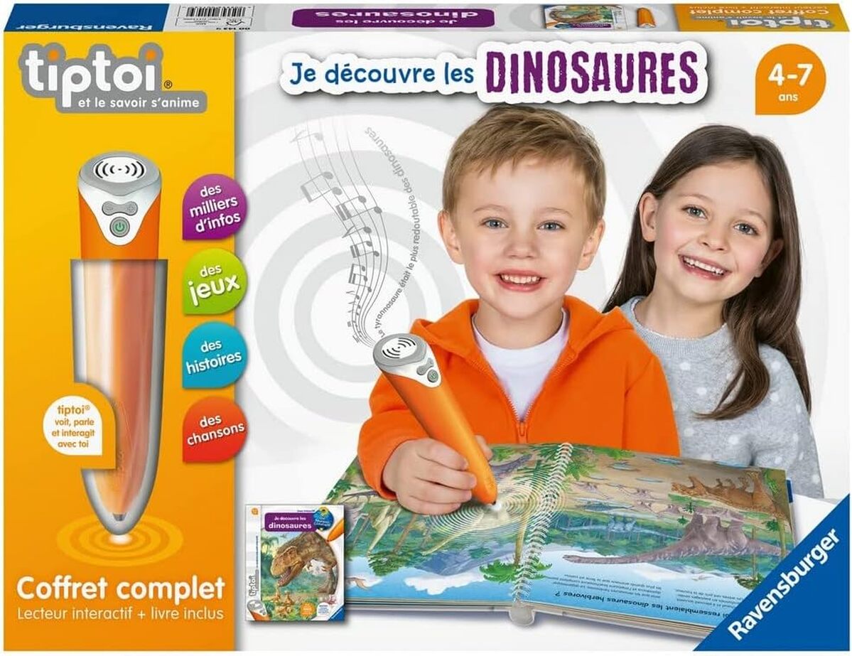 Test : ravensburger tiptoi, lecteur interactif et livre sur les dinosaures
