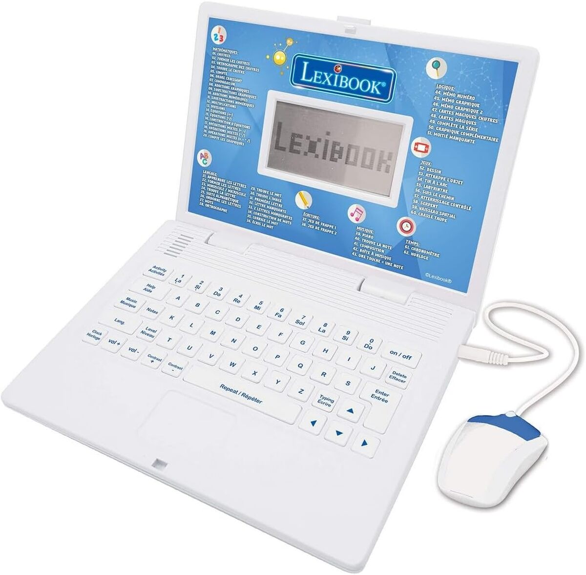 Test de l'ordinateur éducatif Lexibook JC598i1 : 124 activités bilingues pour enfants