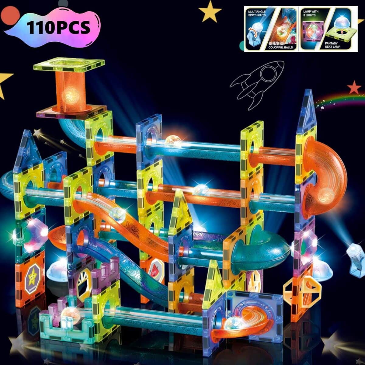 Test du jeu de construction 3D BINZKBB avec 110 pièces pour enfants
