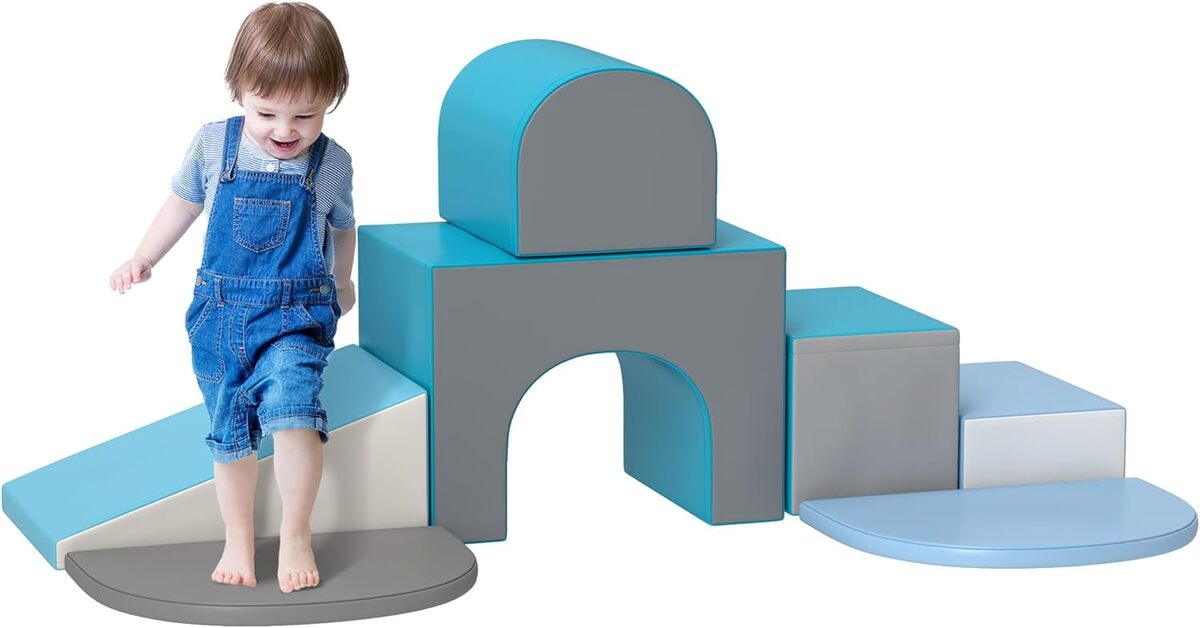 Test du parcours de motricité multicolore HOMCOM 7PCS pour bébés