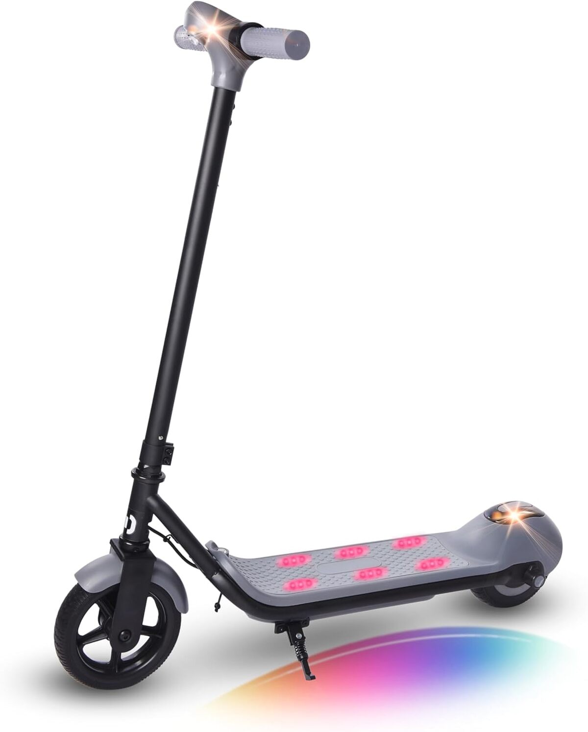 Test de la trottinette électrique enfant E-RIDES : lumières arc-en-ciel et autonomie de 8 km