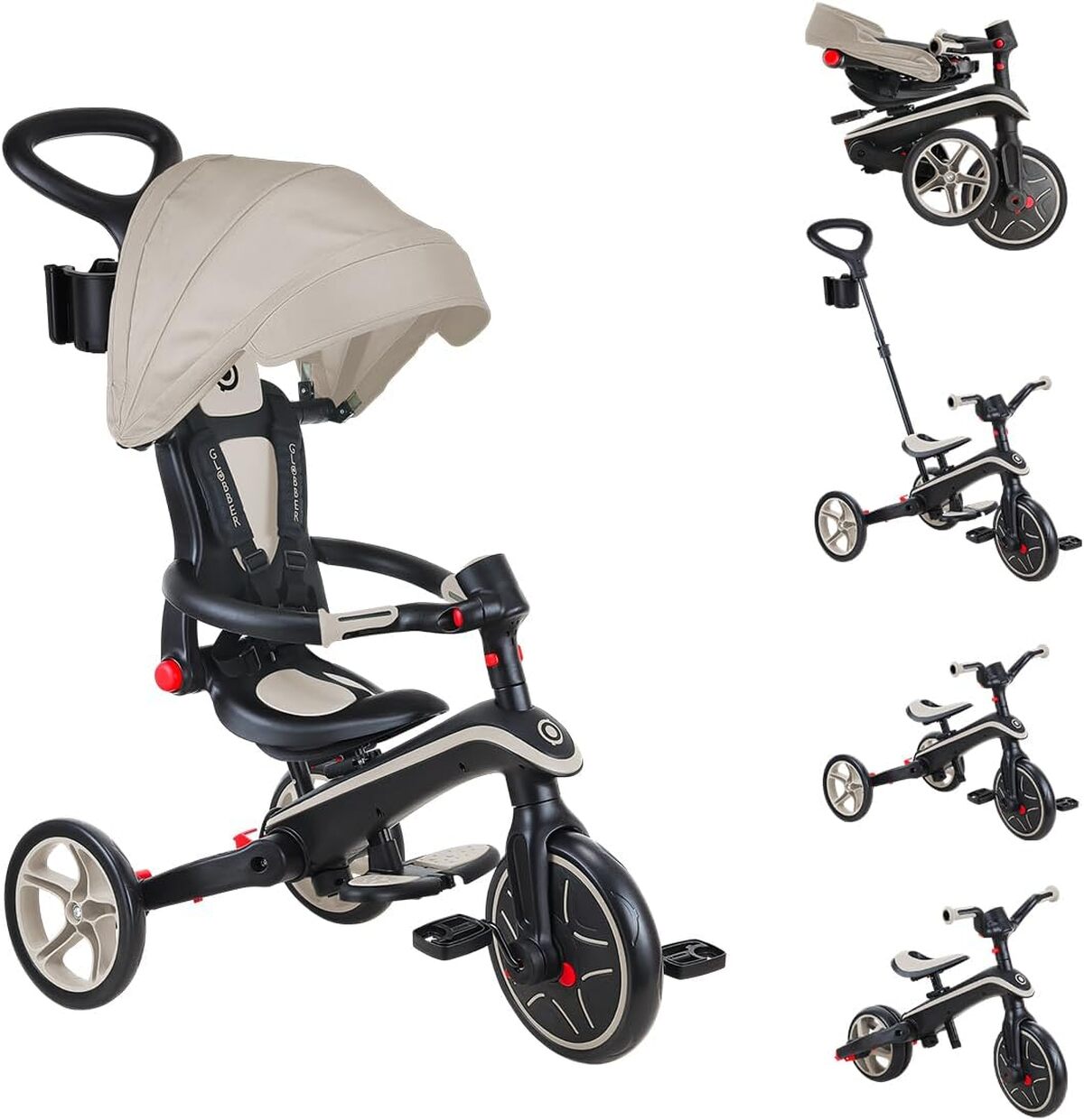 Test : tricycle pliable et évolutif Globber Explorer 4 en 1 taupe