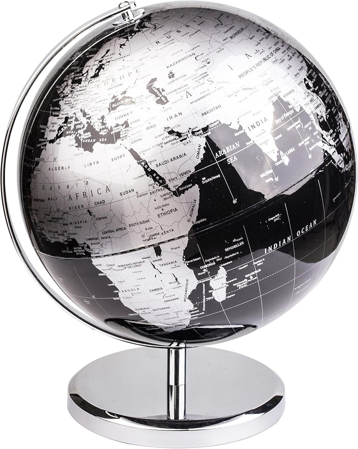 Avis sur le globe métallique noir Exerz 30cm : décoration moderne et éducative