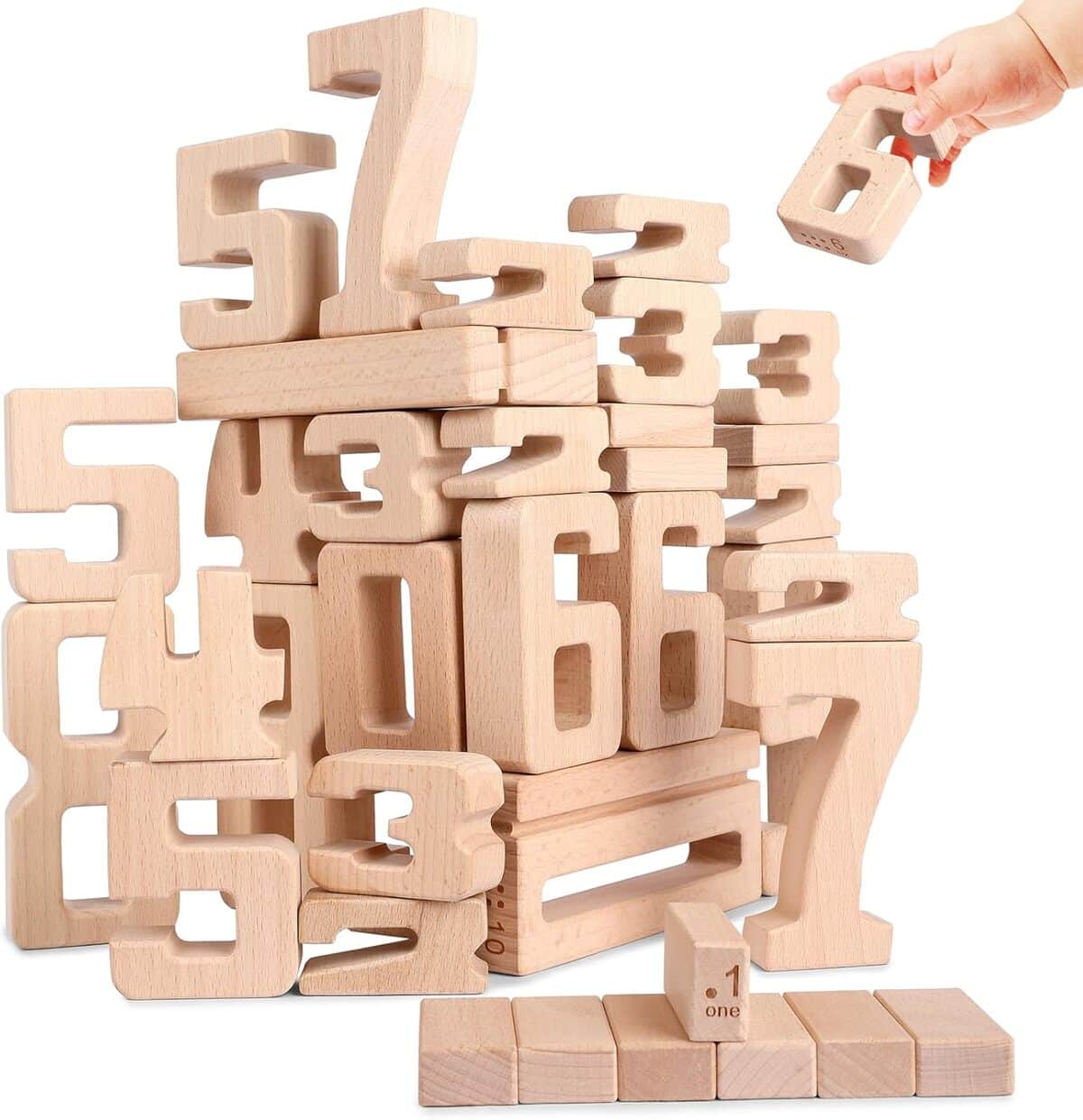 Test des blocs en bois Lasoba Numberblocks : jouets Montessori empilables
