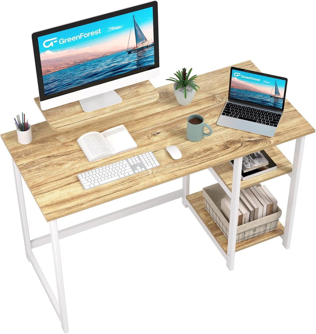 Test GreenForest bureau gaming avec rangement et support moniteur