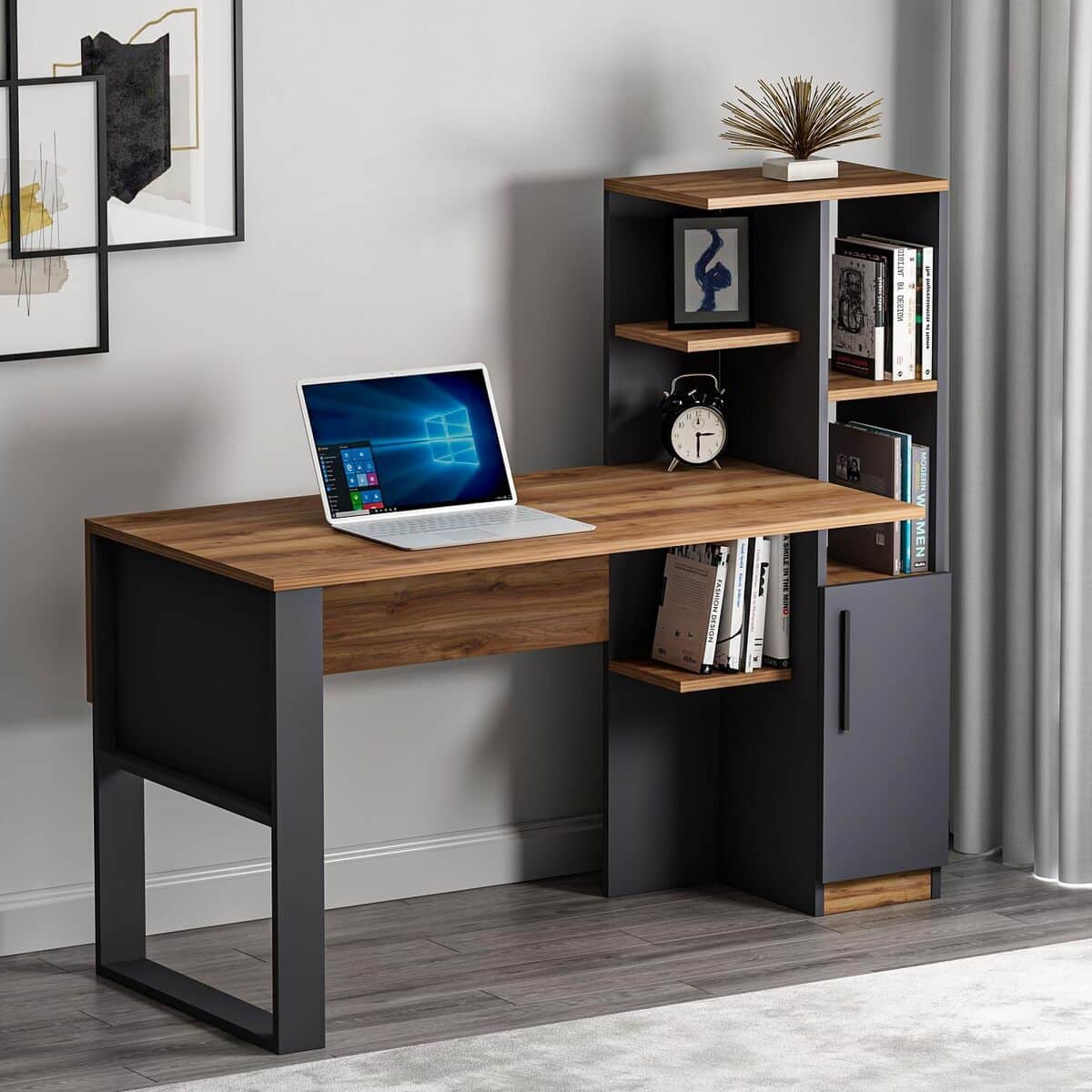 Test du bureau HOMIDEA Tody : design moderne avec étagères et rangement