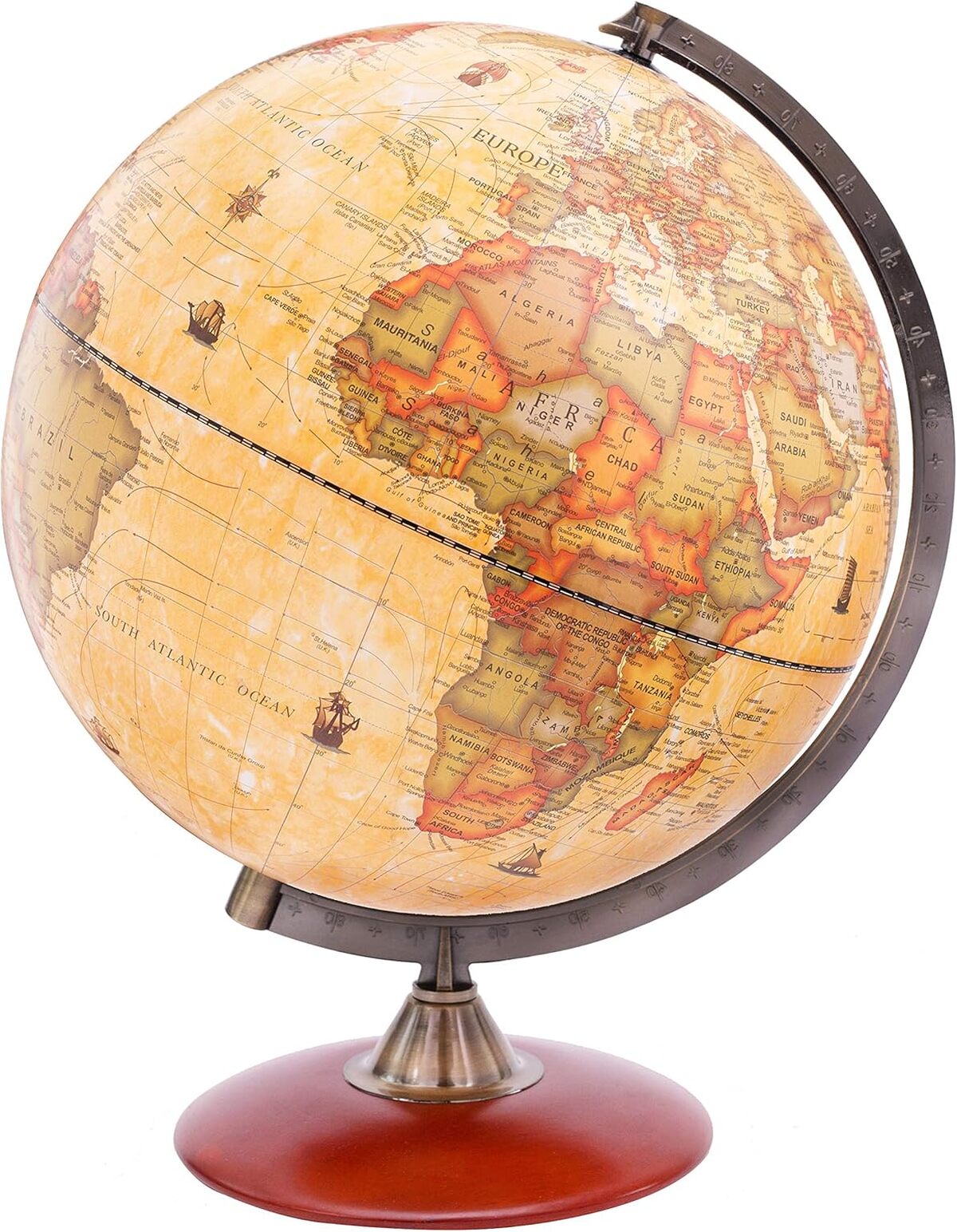Test du globe Exerz 30 cm au style antique : décoratif et éducatif