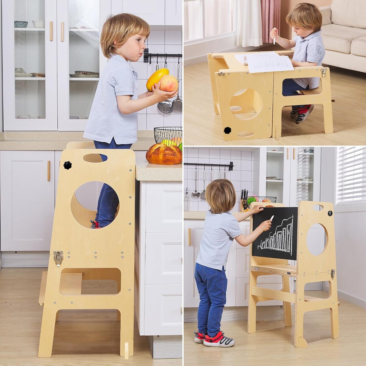 Test de la tour d'apprentissage Montessori 4 en 1 pour enfants