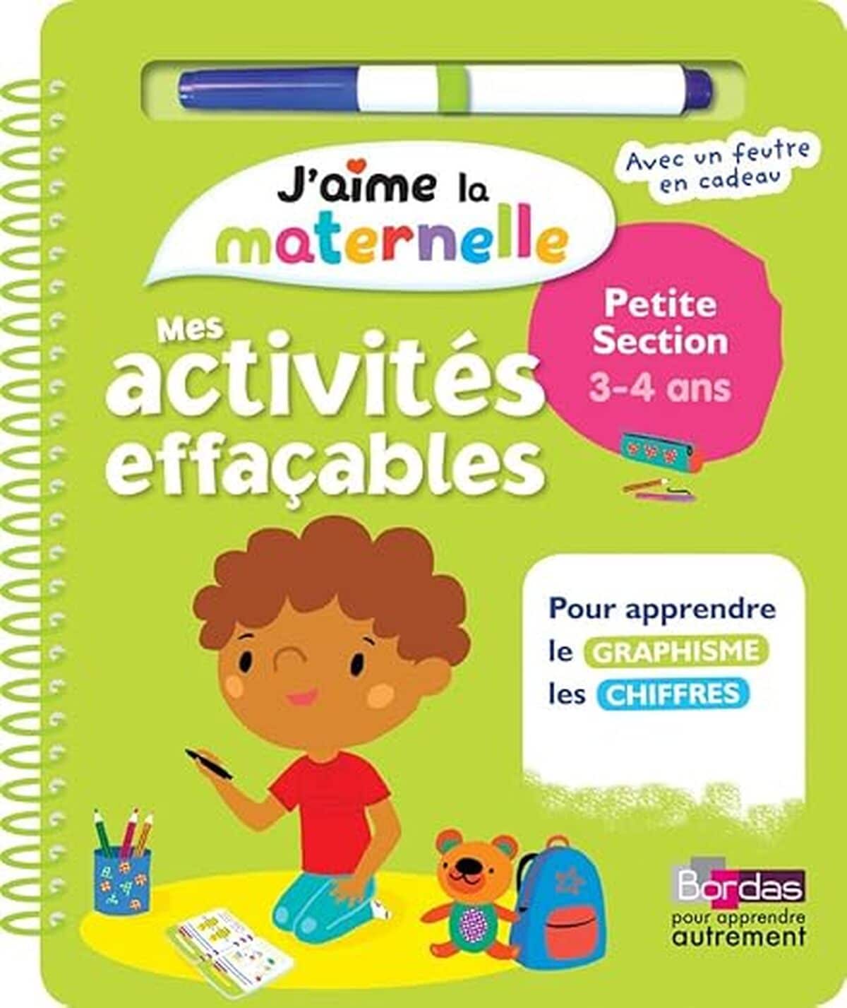 Test du cahier “J'aime la maternelle” : activités effaçables pour les 3 ans