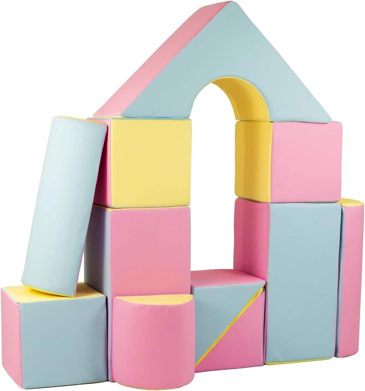 Test du set de blocs en mousse Velinda : jeu pastel éducatif