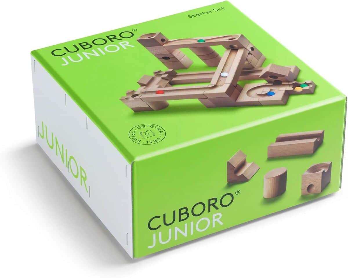 Test du circuit à billes Cuboro Junior : blocs Montessori en bois