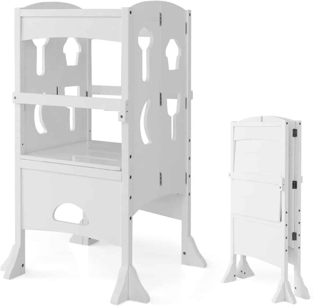 Test du marchepied Montessori Honey Joy : sécurité et apprentissage en cuisine