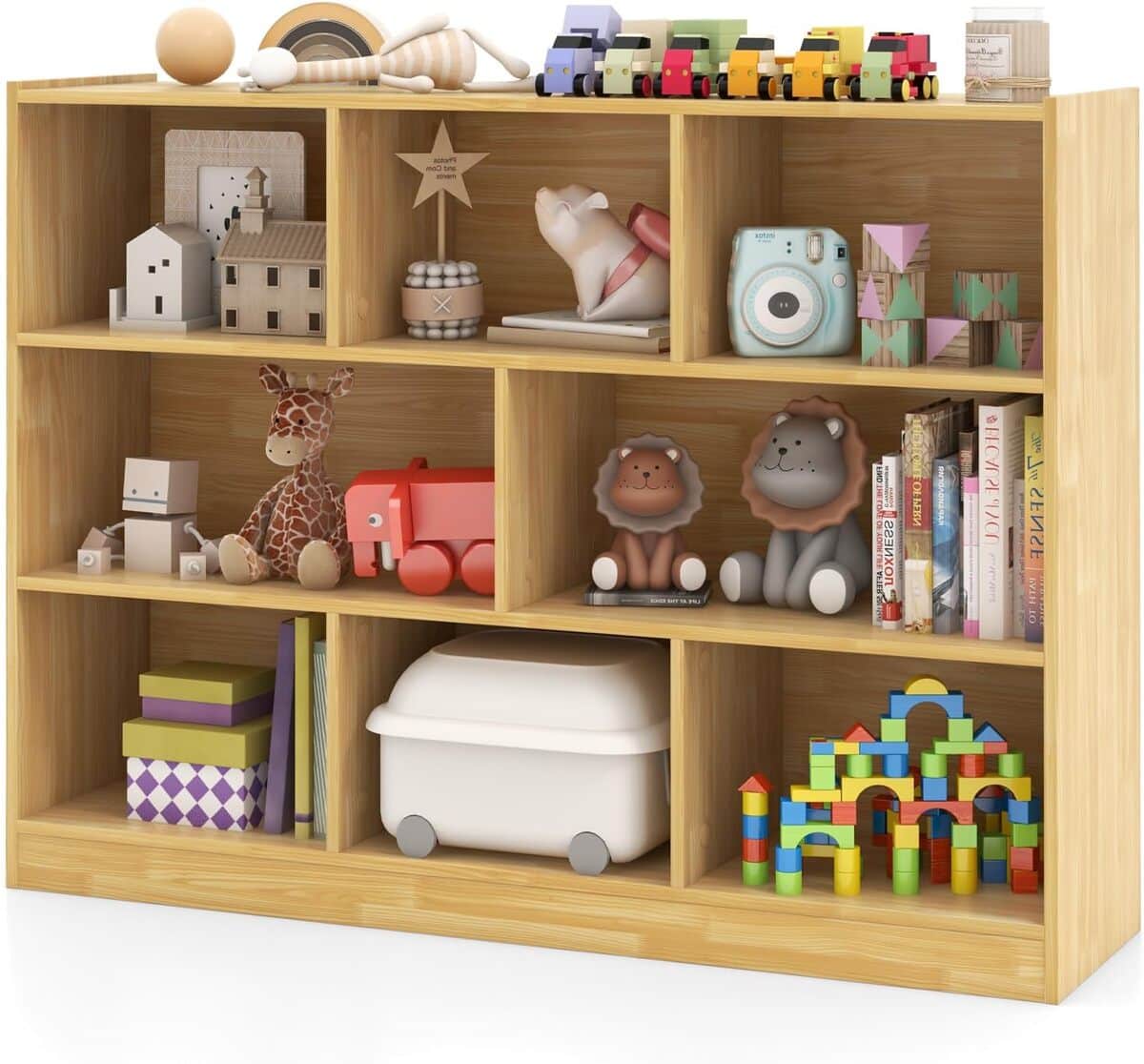 Test : étagère Montessori Kids à 8 cubes jaunes