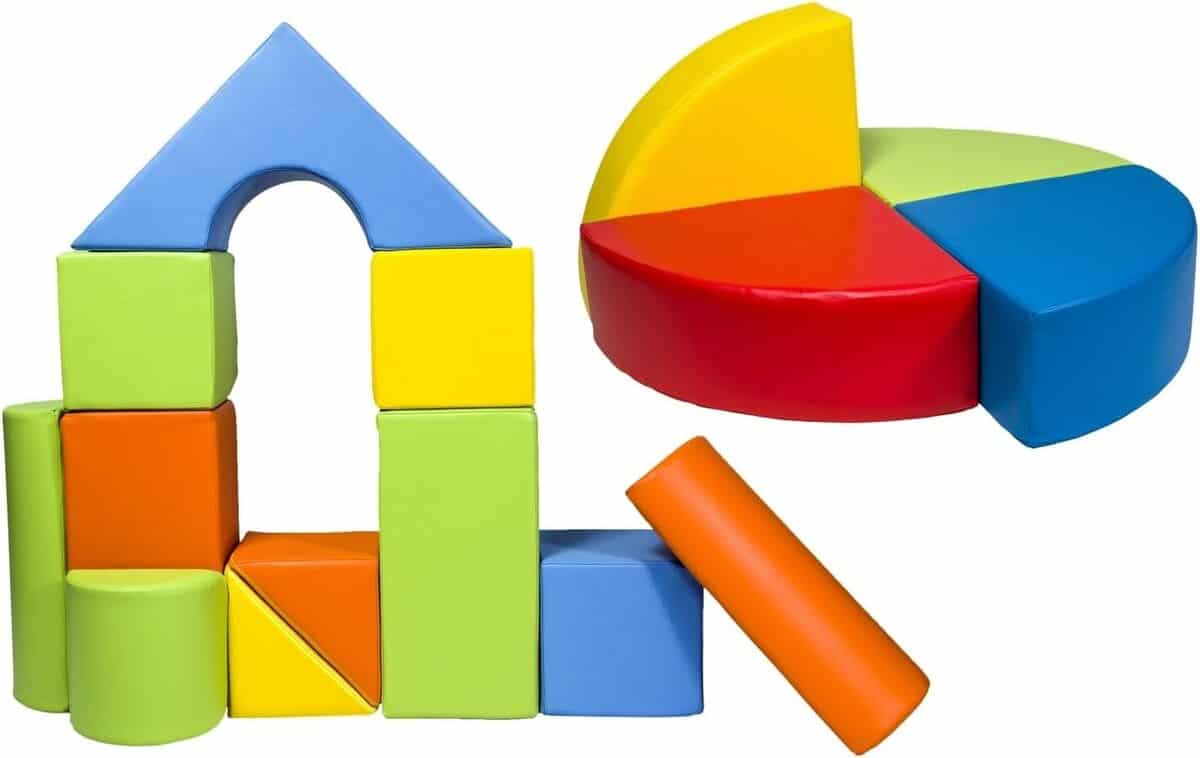 Test : velinda set 15 blocs mousse, idéal pour enfants