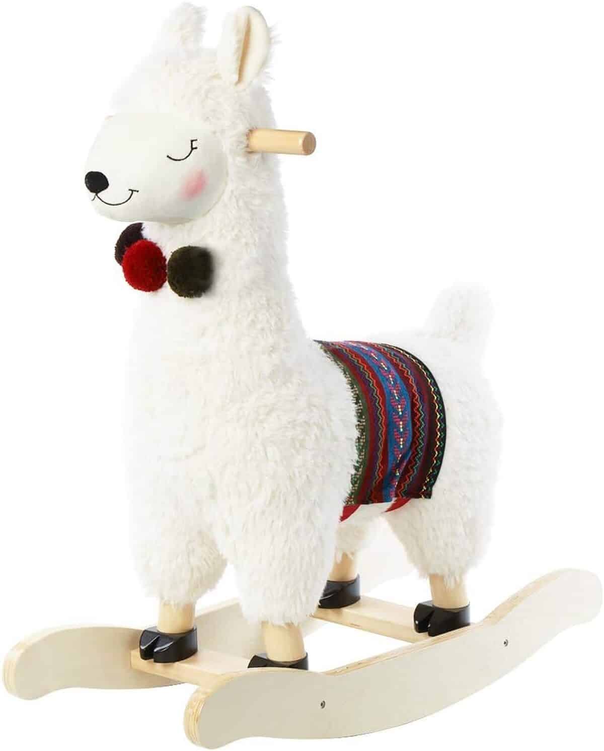 Avis sur le cheval en peluche alpaga à bascule Labebe