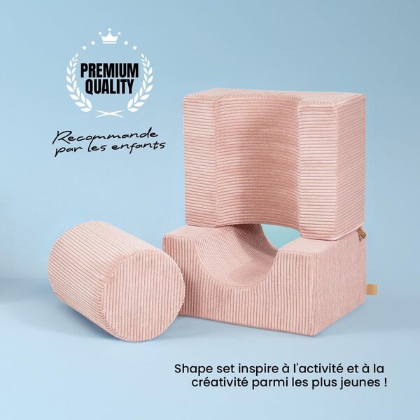 MEOWBABY Parcours de motricité évolutif pour Enfants - Motricité et Escalade éducative pour bébé et Enfant - Aire de Jeux motricité bébé en Mousse, Aesthetic, Turquoise