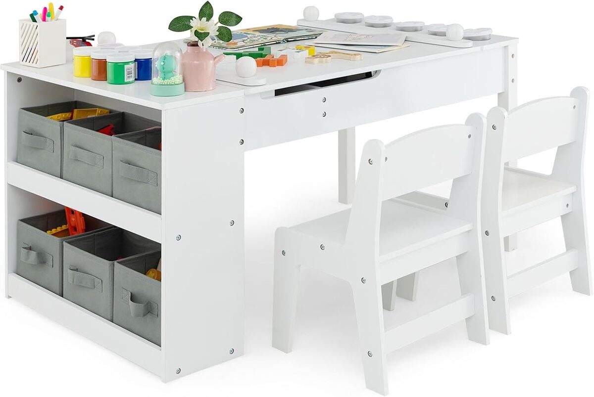 Test : table enfant 3 en 1 Lifezeal avec rangements et tableau blanc