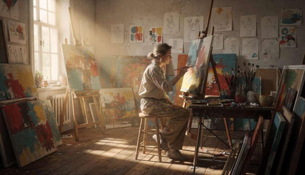 Apprendre le retour à la ligne grâce aux arts