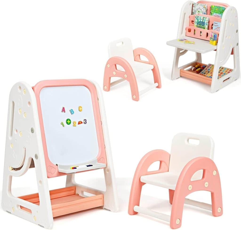 Test du chevalet 2 en 1 Goplus pour enfants : créativité et rangement optimisés