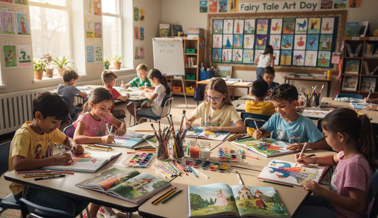 Techniques d'arts visuels inspir&eacute;es des contes