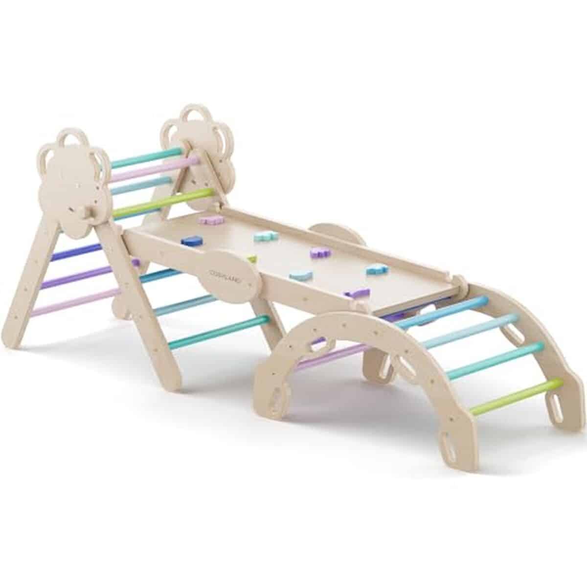 Test du triangle d'escalade COSYLAND Montessori 8-en-1