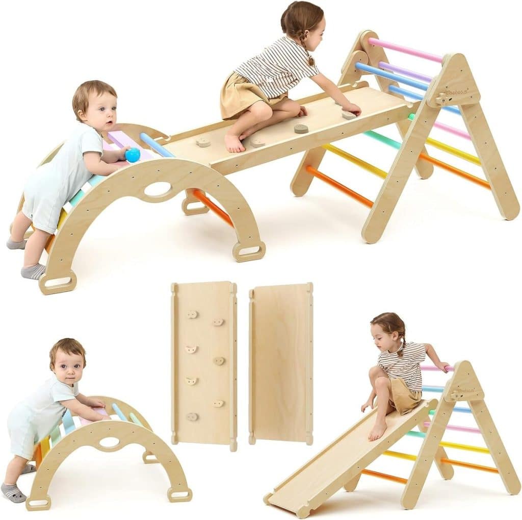Test : mosebears triangle d'escalade en bois pour enfants