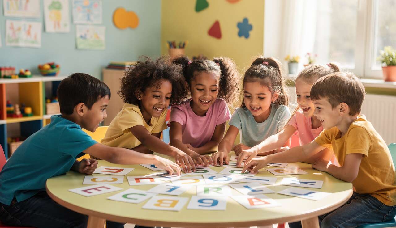 Loto des lettres majuscules : jeu éducatif pour enfants
