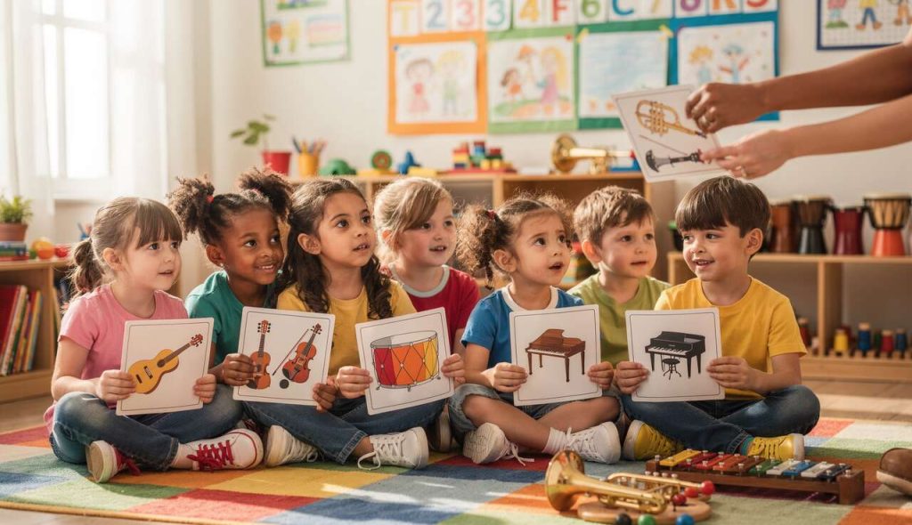 Cartes à syllabes des instruments pour maternelle