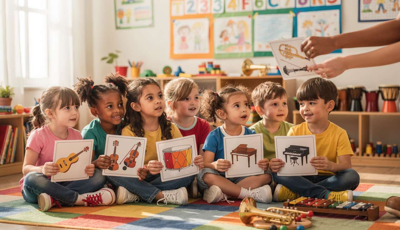 Cartes à syllabes des instruments pour maternelle