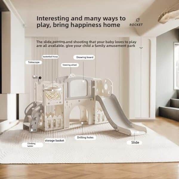 Découvrez le toboggan Magic ZC XST-Gris Blanc pour tout-petits : un équipement alliant sécurité, ergonomie et fun pour le plaisir des enfants et la tranquillité des parents.