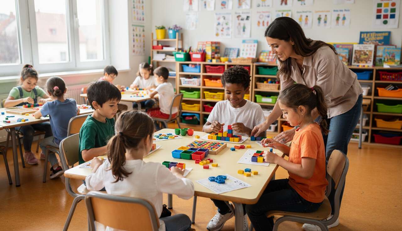 Ateliers créatifs sur la soustraction à l'École de Crevette