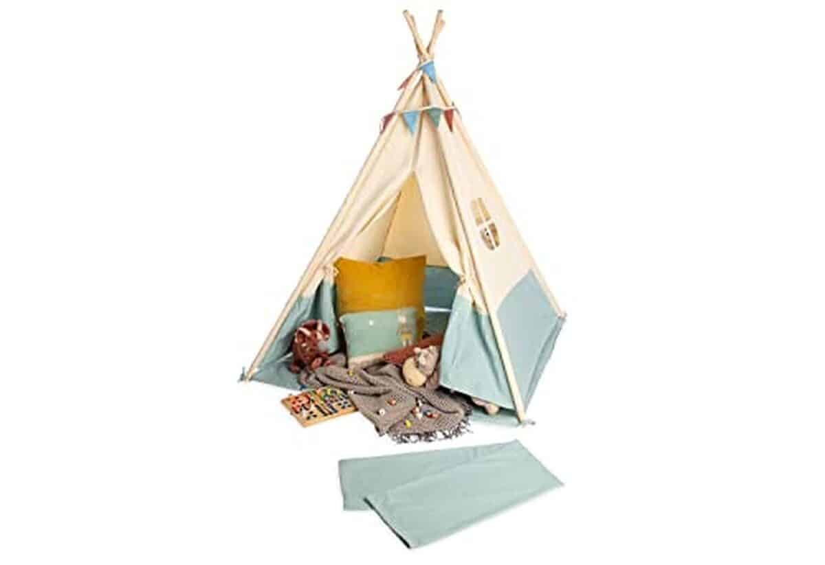 Test de la tente Tipi Yuma de Pinolino : un espace de jeu pastel pour enfants