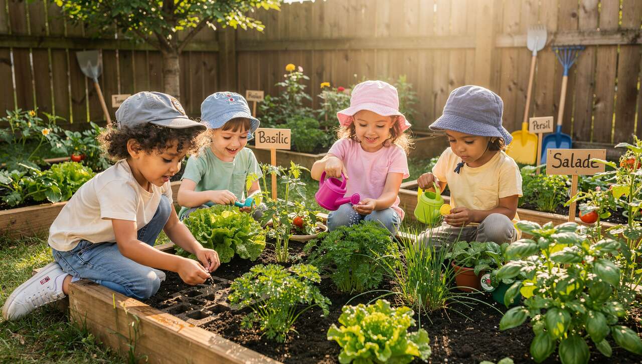 Projet légumes et potager en petite et moyenne section