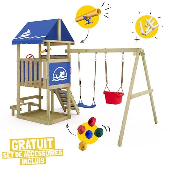 Découvre notre test de l'aire de jeux Wickey DinkyHouse et de son toboggan rose pastel : sécurité et divertissement au rendez-vous pour les enfants.