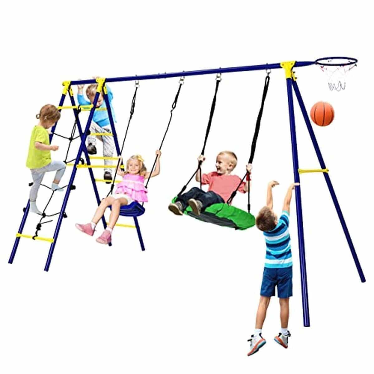 Test de l'ensemble balançoire 5 en 1 KOMFOTTEU pour enfants
